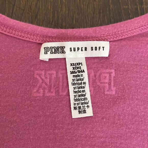 Victoria's Secret Pink Super Soft Current Mood Embroidered SS Tee - Picture 3 of 9